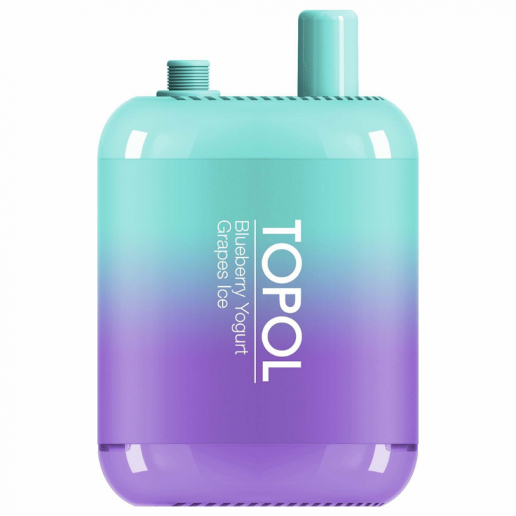 Одноразовая электронная сигарета TOPOL Gemini Bar 10000 - Blueberry Yogurn / Grapes Ice (Черничный йогурт / Виноград со льдом)