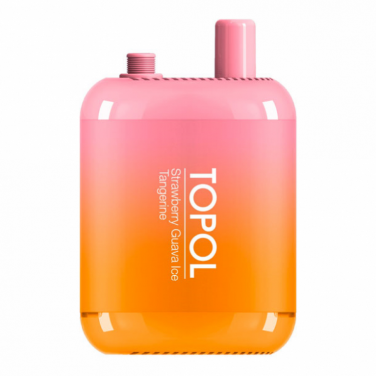 Одноразовая электронная сигарета TOPOL Gemini Bar 10000 - Stawberry Guava Ice / Tangerine (Клубника Гуава со льдом / Мандарин)